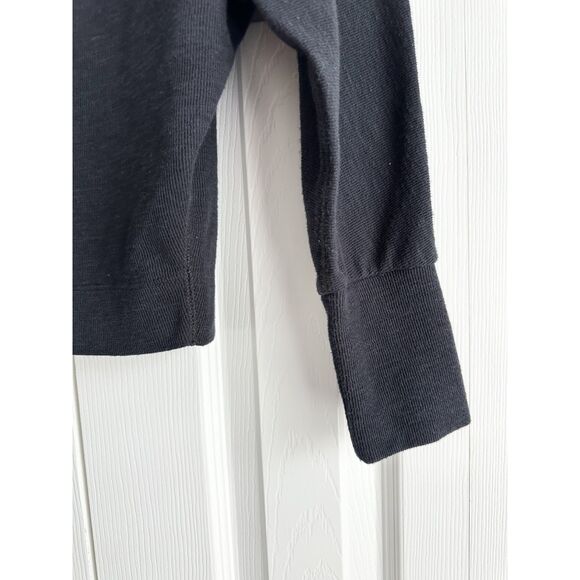 We The Free Sweater Size S Navy Boatneck Zip Shoulder Pullover - Picture 3 of 9